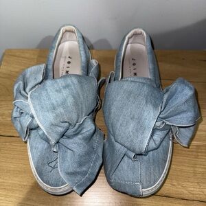 JOSHUA SANDERS Shoes Womens 38 Bow Slip on‎ Sneakers Made in Italy I